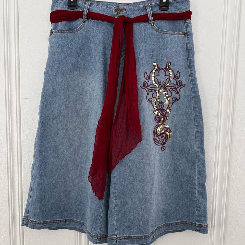 Vintage Y2K Baggy Jean Shorts - Vezucci Size 12